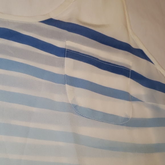 Joie New RAIN B Silk Tank TOP Gradient Ombre Blue - Picture 9 of 9